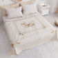 Couvre-lit d'été, couverture légère, draps couvre-lit, nœud beige