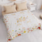 Copriletto Estivo, Coperta Leggera, Lenzuola Copriletto, Floreale Beige