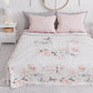 Copriletto Estivo, Coperta Leggera, Lenzuola Copriletto, Floreale Grigio