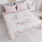 Copriletto Estivo, Coperta Leggera, Lenzuola Copriletto, Floreale Grigio