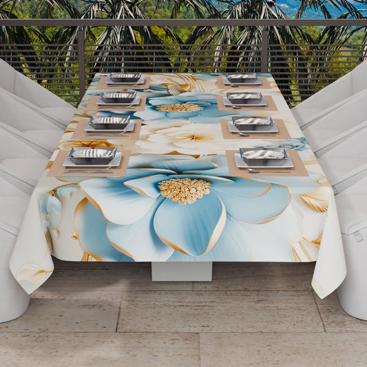 Telo Arredo Copridivano, Copriletto, Copritavolo e Copritutto in Microfibra | Fantasia Flower Ceramic 03