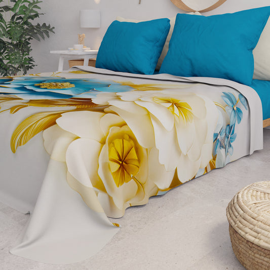 Copriletto Estivo, Coperta Leggera, Lenzuola Copriletto Flower Ceramic 03