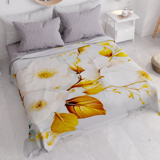Copriletto Estivo, Coperta Leggera, Lenzuola Copriletto Flower Ceramic 01