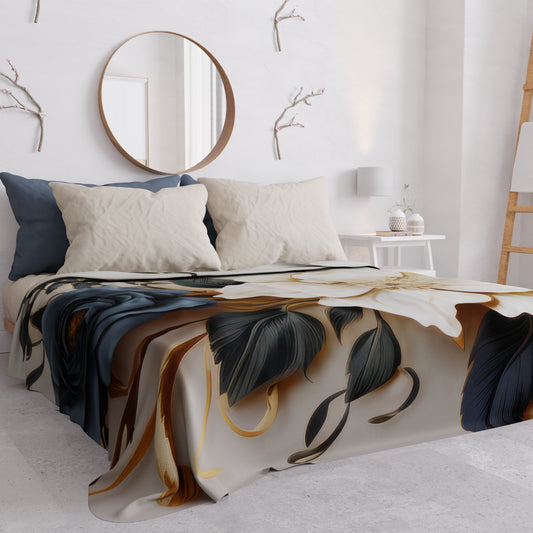 Copriletto Estivo, Coperta Leggera, Lenzuola Copriletto Flower Ceramic 04