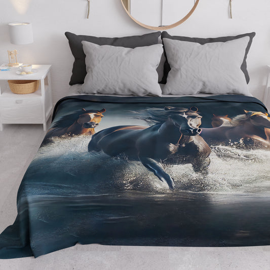 Copriletto Estivo, Coperta Leggera, Lenzuola Copriletto, Horses