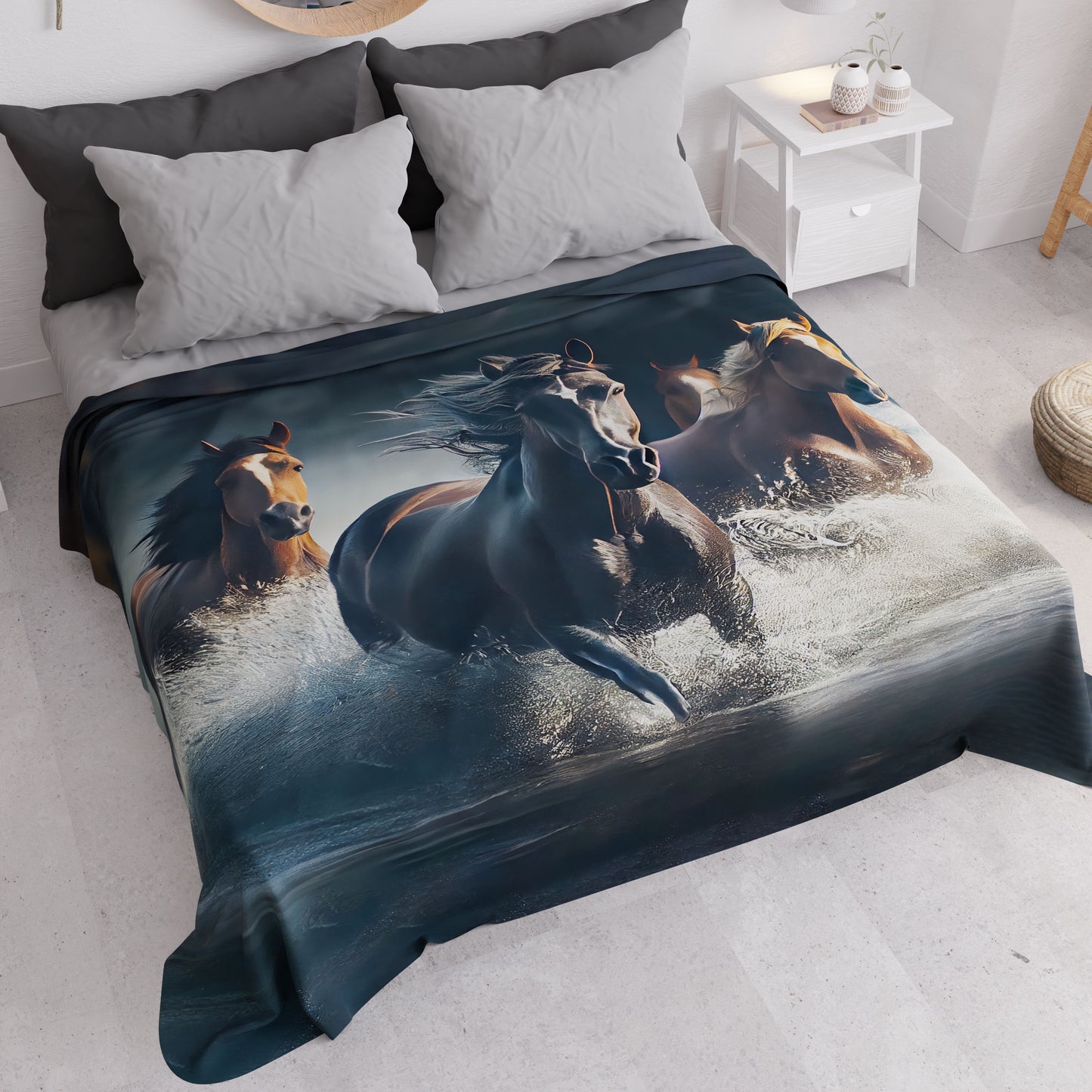 Copriletto Estivo, Coperta Leggera, Lenzuola Copriletto, Horses