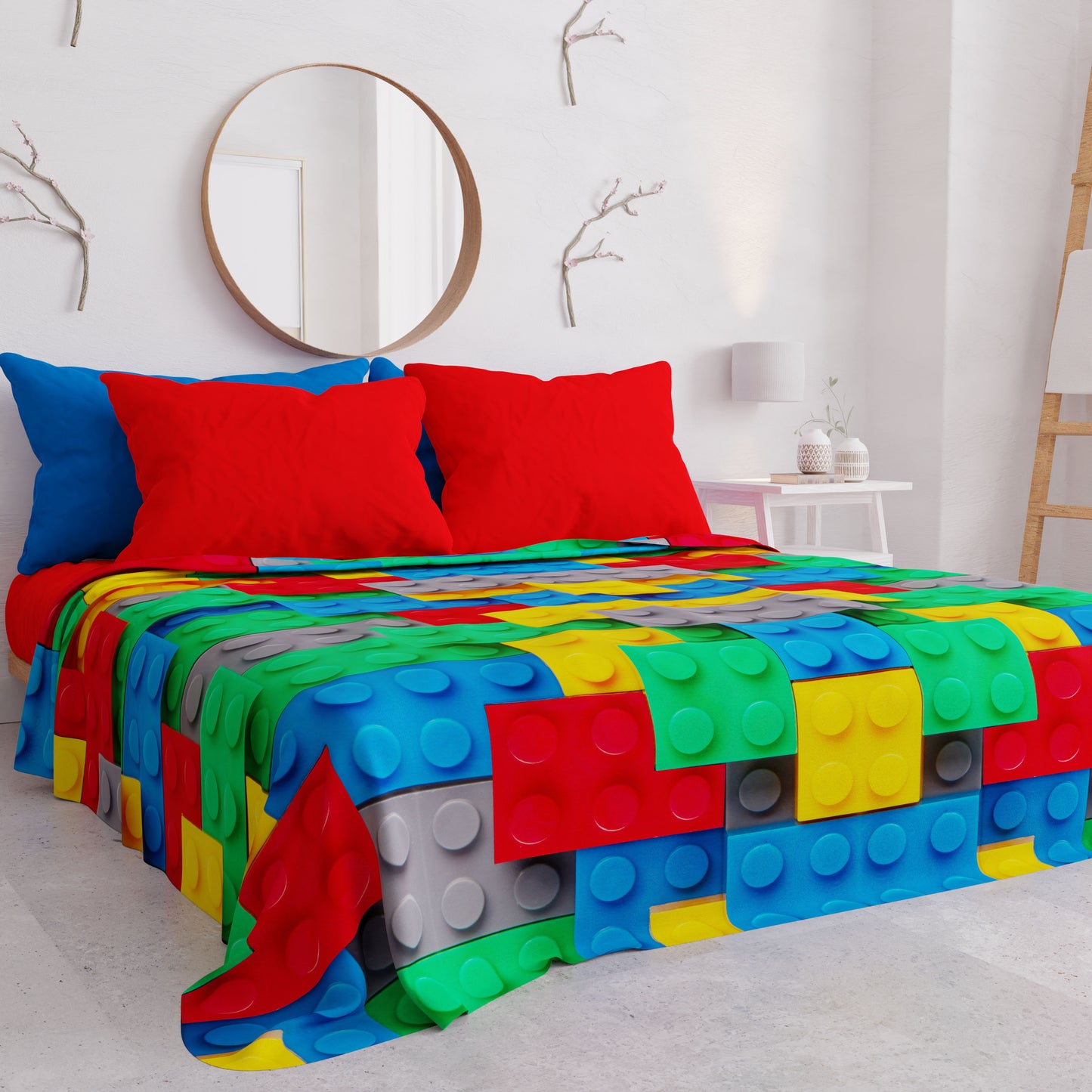 Copriletto Estivo, Coperta Leggera, Lenzuola Copriletto, Mattoncini