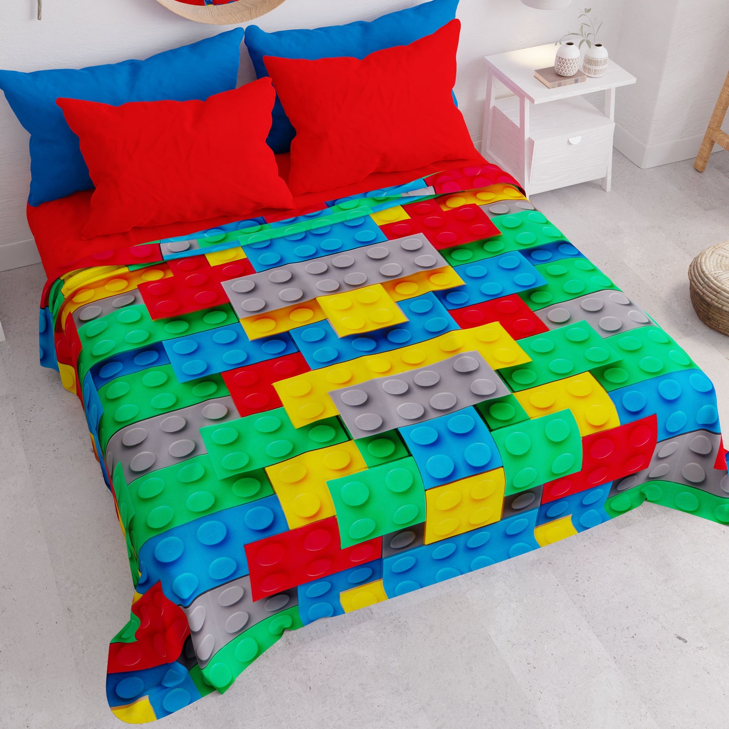 Copriletto Estivo, Coperta Leggera, Lenzuola Copriletto, Mattoncini