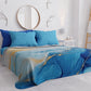 Copriletto Estivo, Coperta Leggera, Lenzuola Copriletto Marble Azzurro