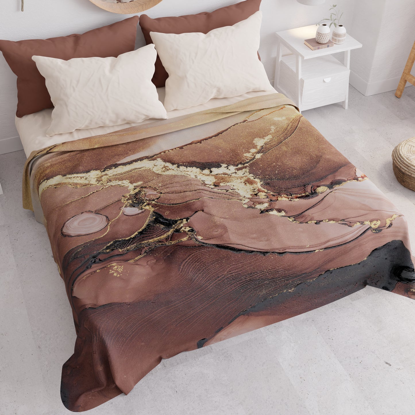 Copriletto Estivo, Coperta Leggera, Lenzuola Copriletto Marble Tortora