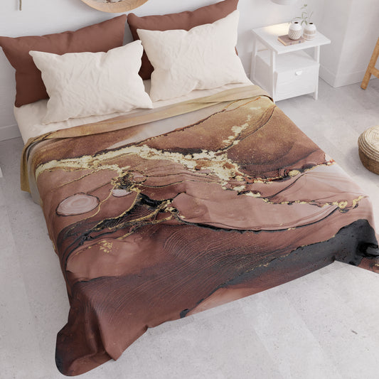 Copriletto Estivo, Coperta Leggera, Lenzuola Copriletto Marble Tortora