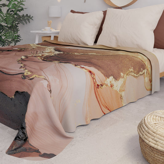 Copriletto Estivo, Coperta Leggera, Lenzuola Copriletto Marble Tortora