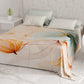 Drap housse pour canapé, couvre-lit, nappe et tout usage en microfibre | Motif Fleur de Marbre