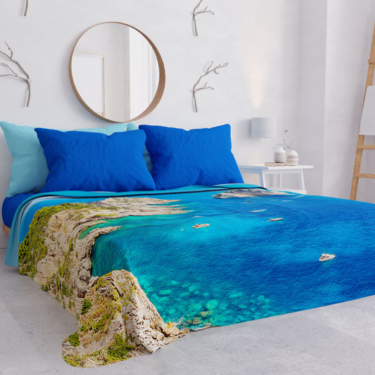 Copriletto Estivo, Coperta Leggera, Lenzuola Copriletto Marino