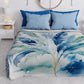 Copriletto Estivo, Coperta Leggera, Lenzuola Copriletto Palmwater Blu