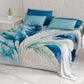 Drap housse pour canapé, couvre-lit, nappe et tout usage en microfibre | Motif Palmwater Bleu
