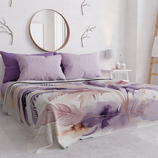 Copriletto Estivo, Coperta Leggera, Lenzuola Copriletto Palmwater Lilla