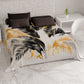 Drap housse pour canapé, couvre-lit, nappe et tout usage en microfibre | Motif Palmwater Noir