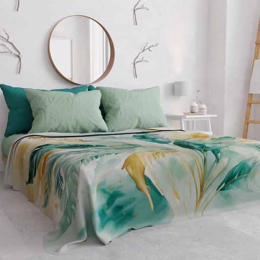 Copriletto Estivo, Coperta Leggera, Lenzuola Copriletto Palmwater Ottanio