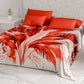 Drap housse pour canapé, couvre-lit, nappe et tout usage en microfibre | Motif Palmwater Rouge