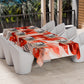Drap housse pour canapé, couvre-lit, nappe et tout usage en microfibre | Motif Palmwater Rouge