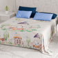 Drap housse pour canapé, couvre-lit, nappe et tout usage en microfibre | Motif Ferme
