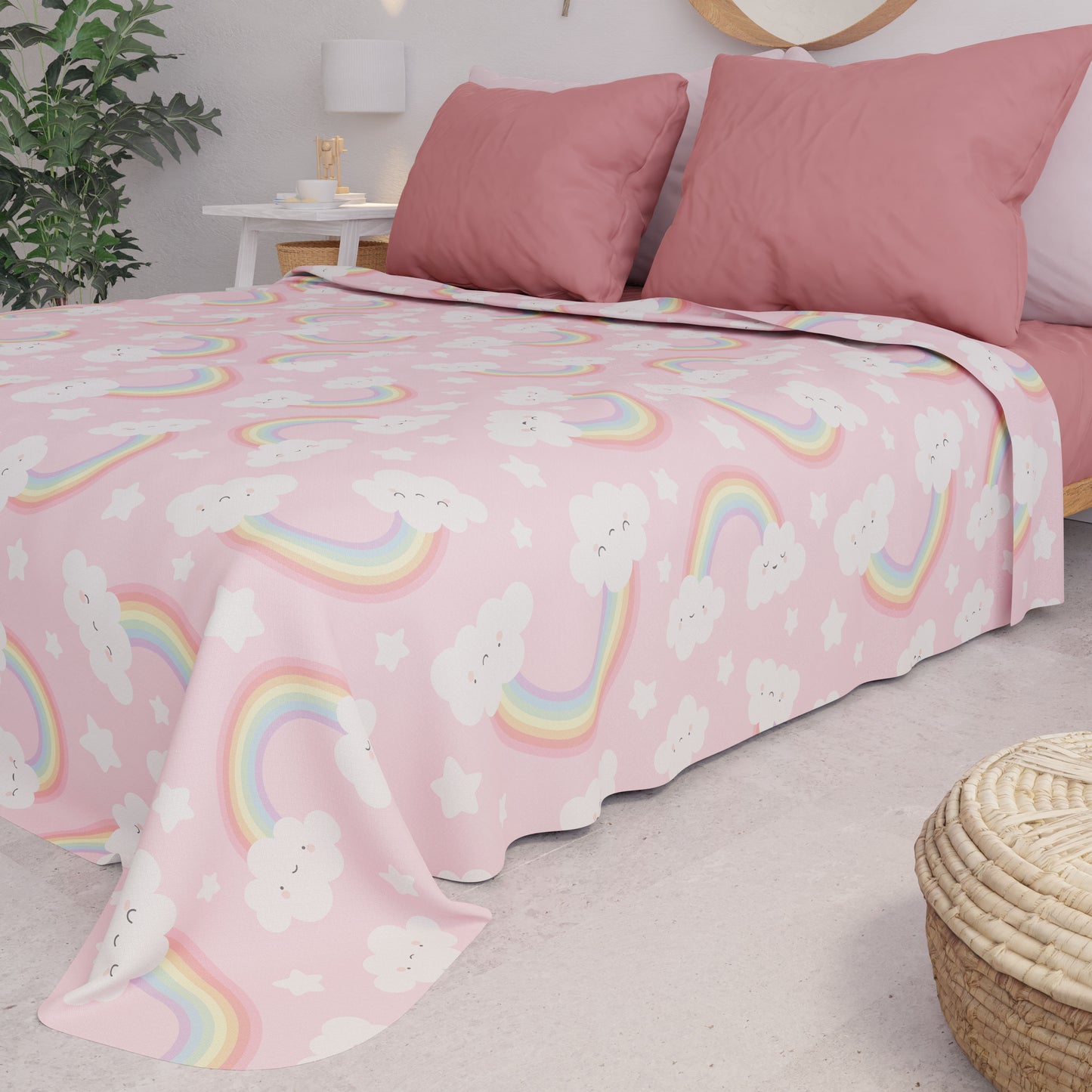 Copriletto Estivo, Coperta Leggera, Lenzuola Copriletto, Rainbow