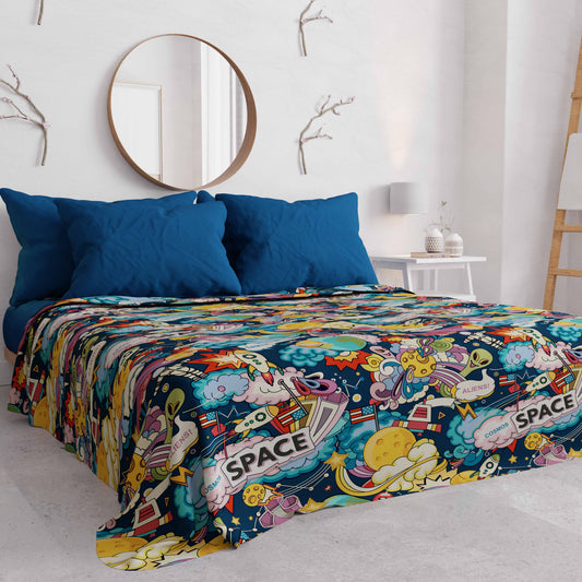 Copriletto Estivo, Coperta Leggera, Lenzuola Copriletto Space