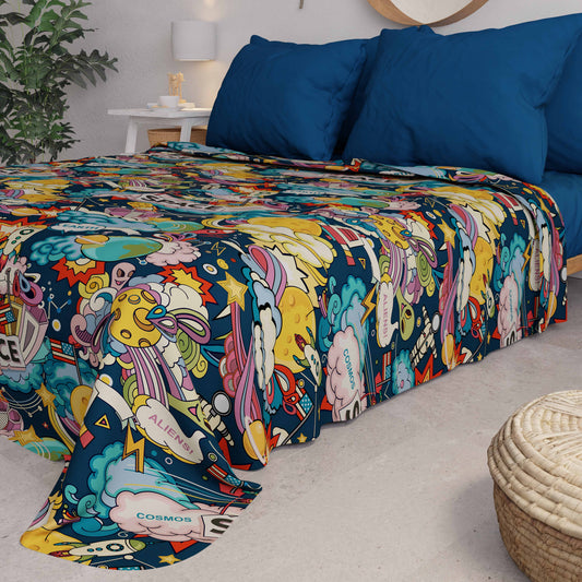 Copriletto Estivo, Coperta Leggera, Lenzuola Copriletto Space