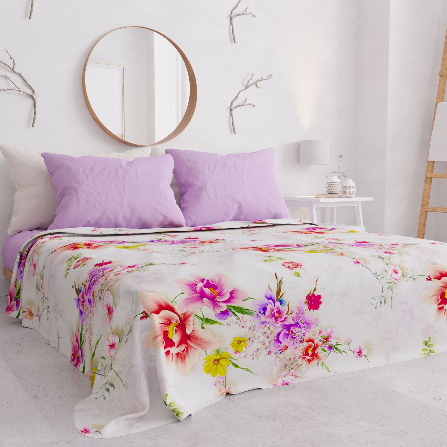 Copriletto Estivo, Coperta Leggera, Lenzuola Copriletto, Spring Bianco