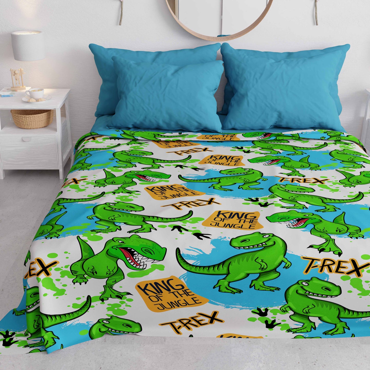 Copriletto Estivo, Coperta Leggera, Lenzuola Copriletto T-Rex