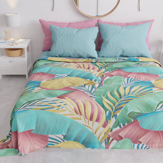 Copriletto Estivo, Coperta Leggera, Lenzuola Copriletto, Tropical Multicolor