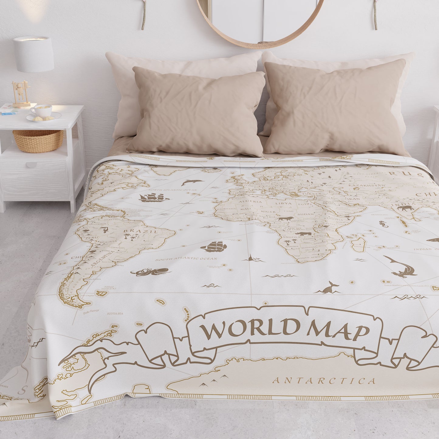 Copriletto Estivo, Coperta Leggera, Lenzuola Copriletto, World Bianco