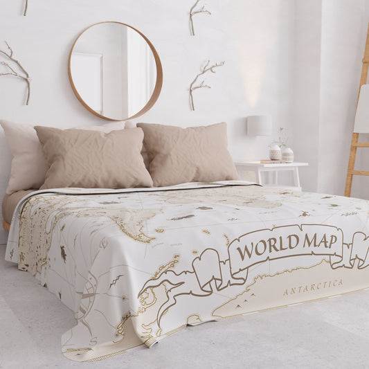 Copriletto Estivo, Coperta Leggera, Lenzuola Copriletto, World Bianco