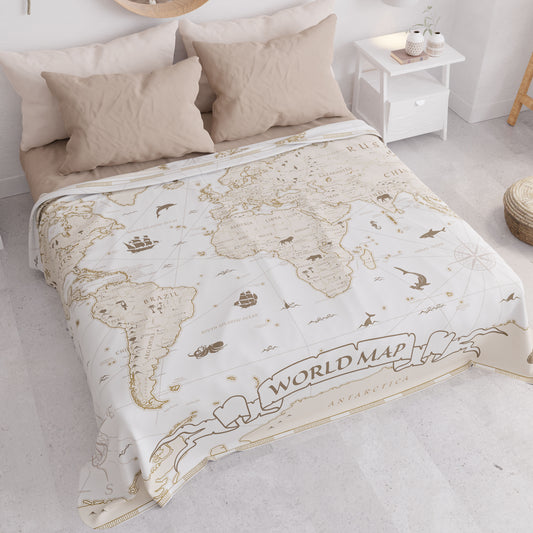 Copriletto Estivo, Coperta Leggera, Lenzuola Copriletto, World Bianco