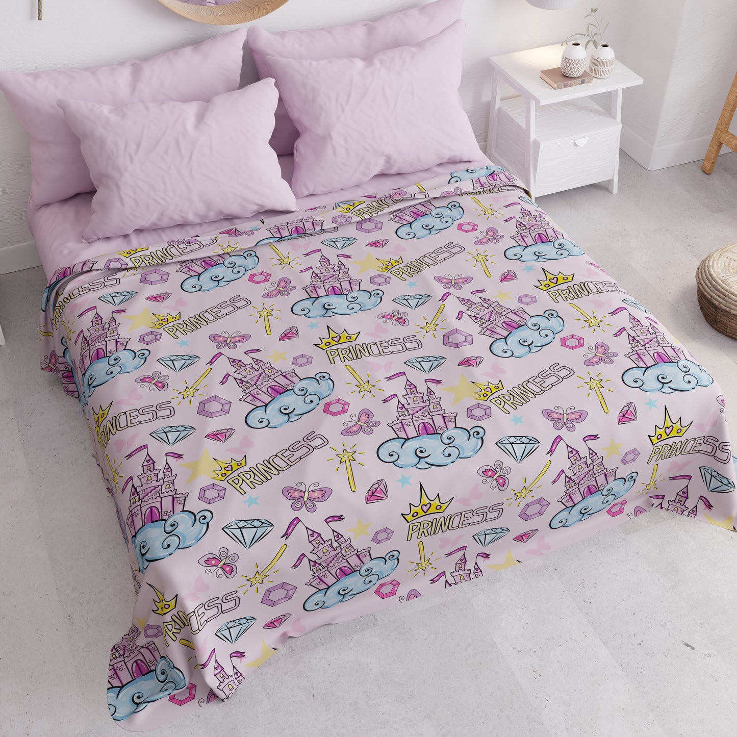 Couvre-lit d'été, Couverture légère, Draps couvre-lit Princesse