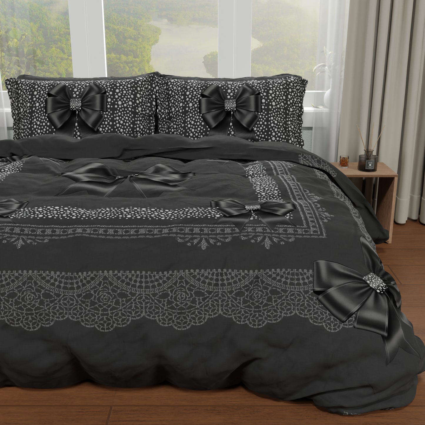 Housse de couette double, simple, une place et demie Noeud Diamants