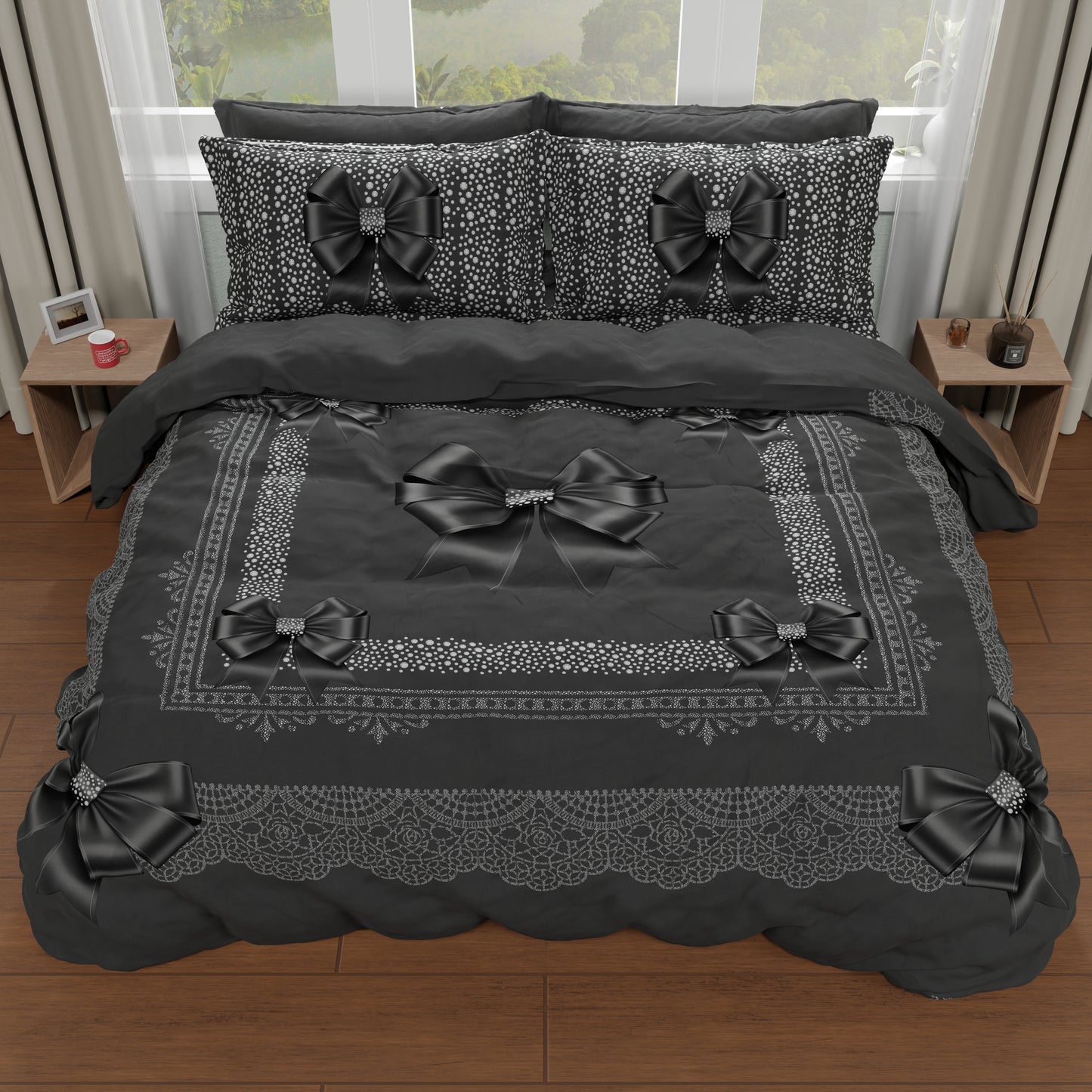 Housse de couette double, simple, une place et demie Noeud Diamants