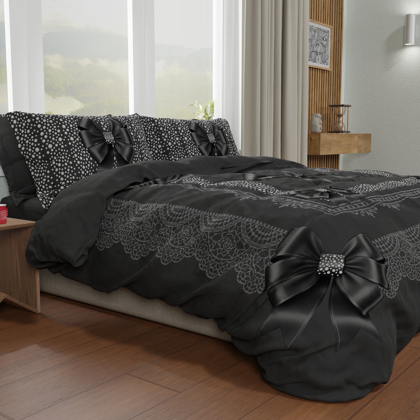 Housse de couette double, simple, une place et demie Noeud Diamants
