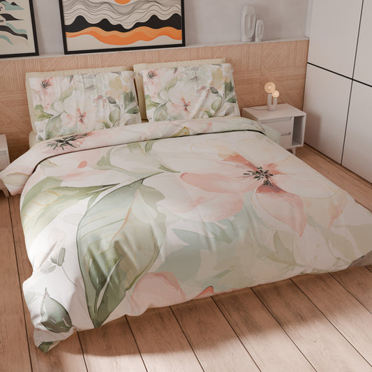 Housse de couette double, simple, une place et demie, florale 04-143