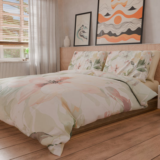 Housse de couette double, simple, une place et demie, florale 04-143
