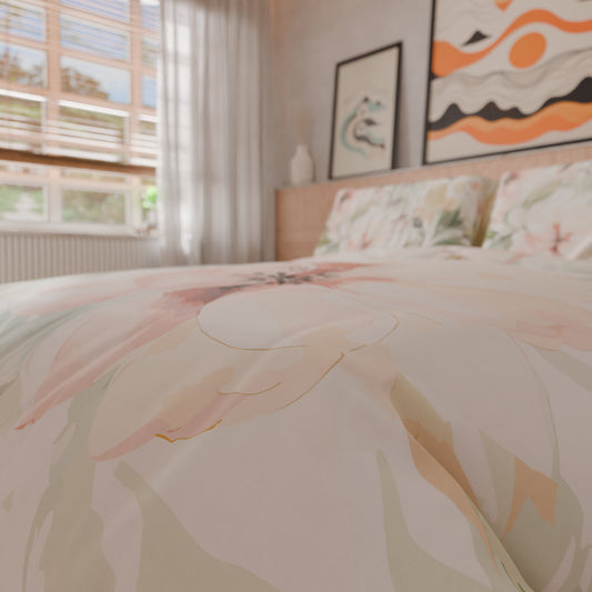 Housse de couette double, simple, une place et demie, florale 04-143