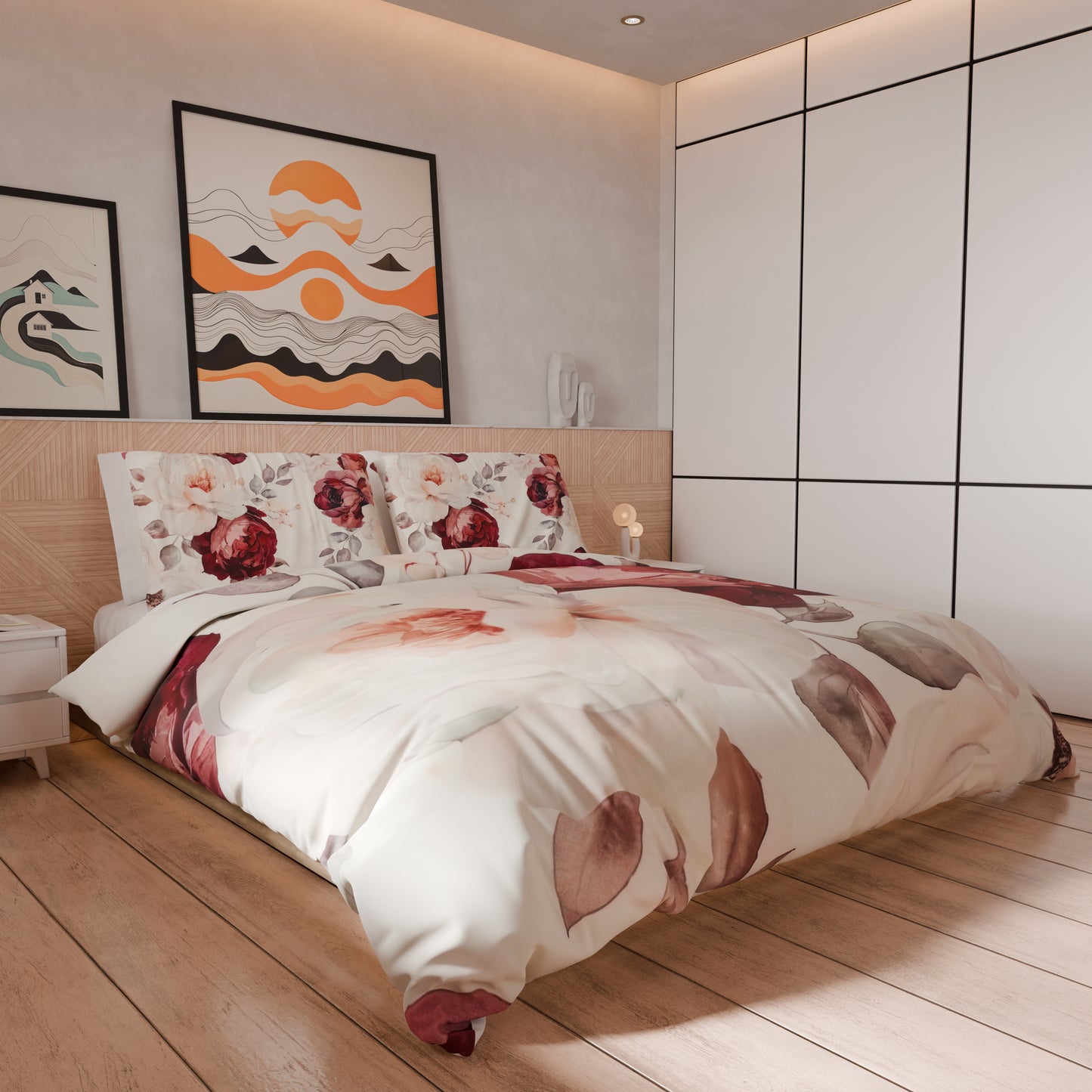 Housse de couette double, simple, une place et demie, Floral 04-171