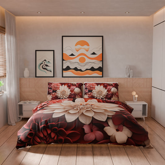 Housse de couette pour lit double, simple, une place et demie, Floral 05-24