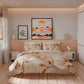 Housse de couette double, simple, une place et demie, florale F12