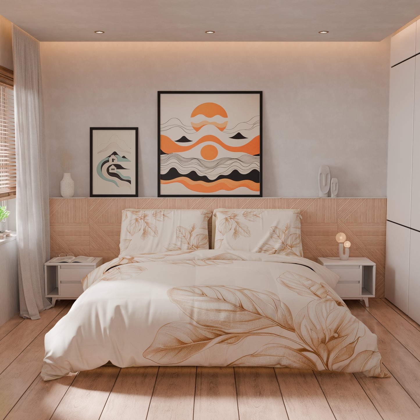 Housse de couette double, simple, une place et demie, florale F150