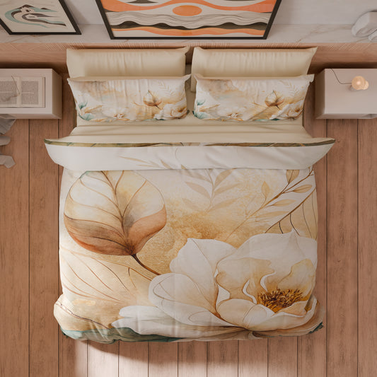 Housse de couette double, simple, une place et demie, florale F154