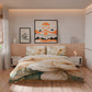 Housse de couette double, simple, une place et demie, florale F154