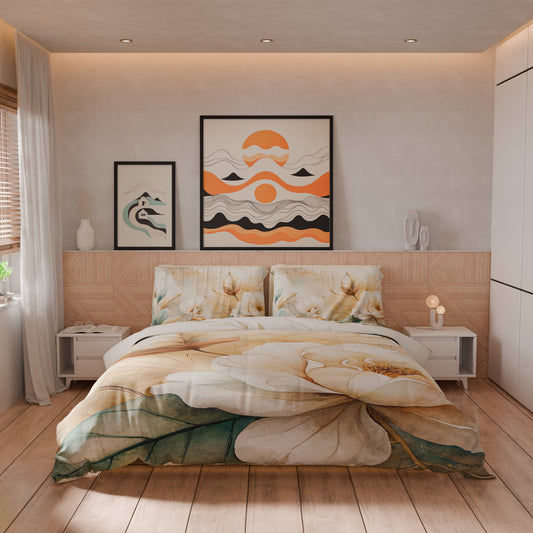 Housse de couette double, simple, une place et demie, florale F154
