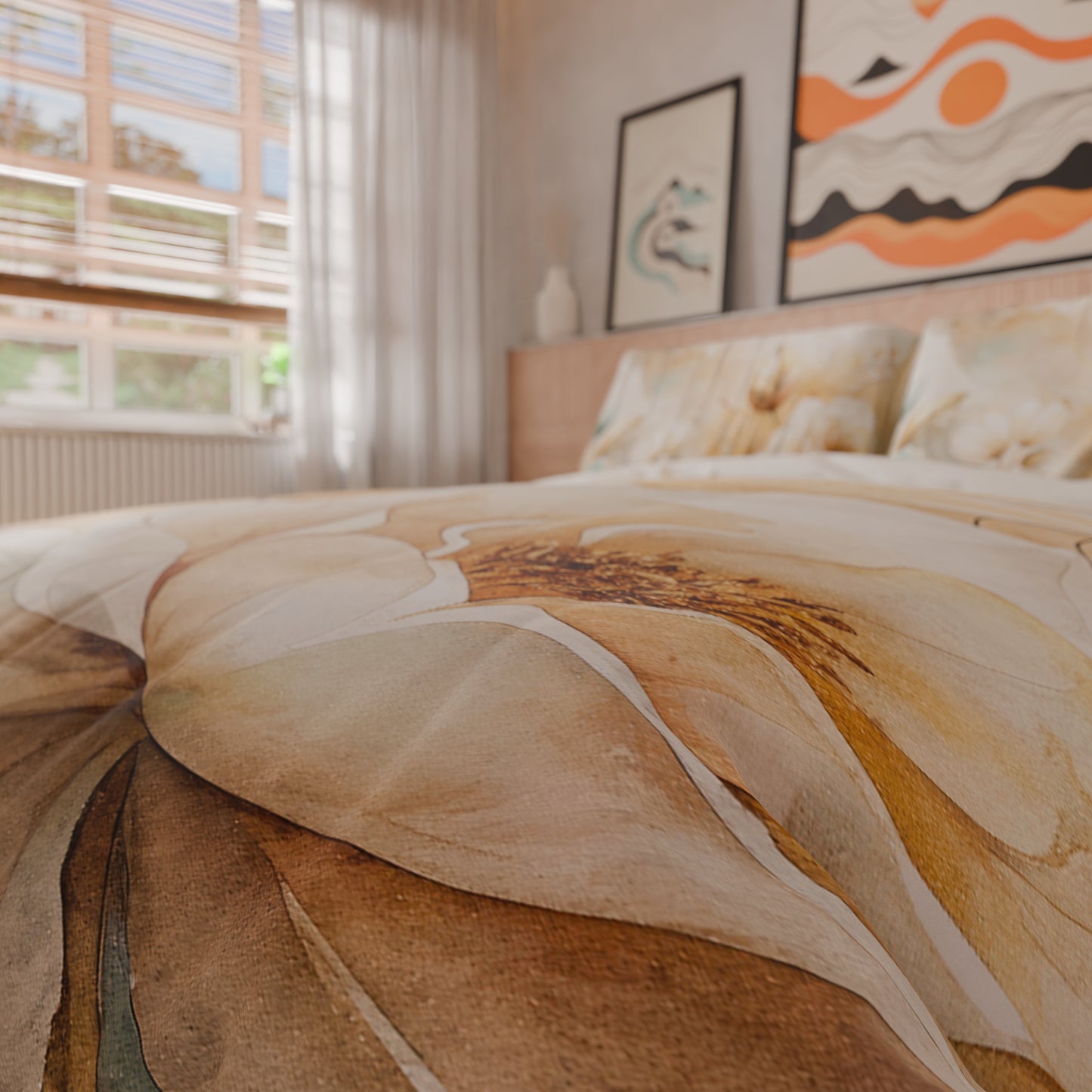 Housse de couette double, simple, une place et demie, florale F154